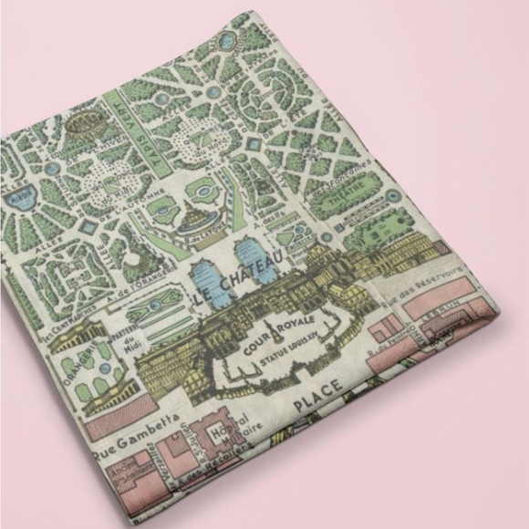 Vintage Versailles French Paris Map Print Throw Blanket 50x60 inches - Picture 6 of 6